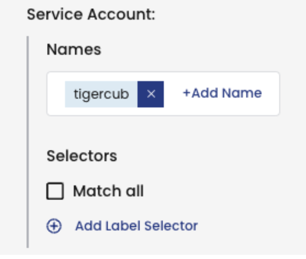 service-account-selector